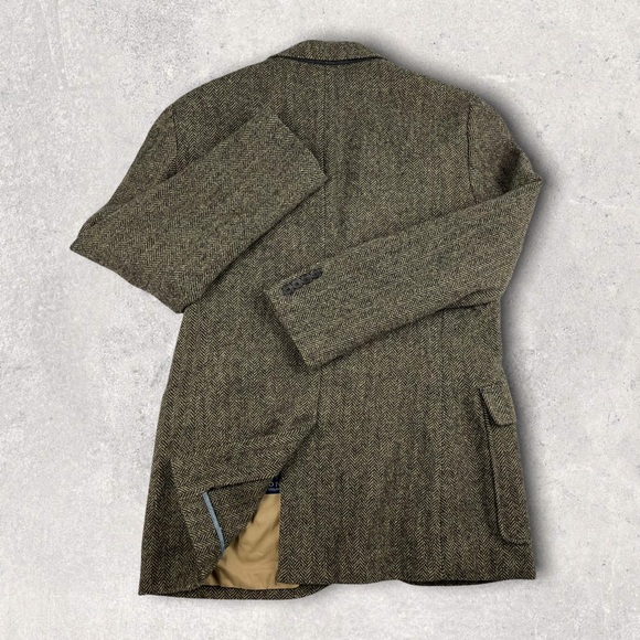 J. Crew NWT Men’s Yorkshire Tweed Brown Herringbone Wool Clayton Sportcoat 40R - Picture 2 of 12